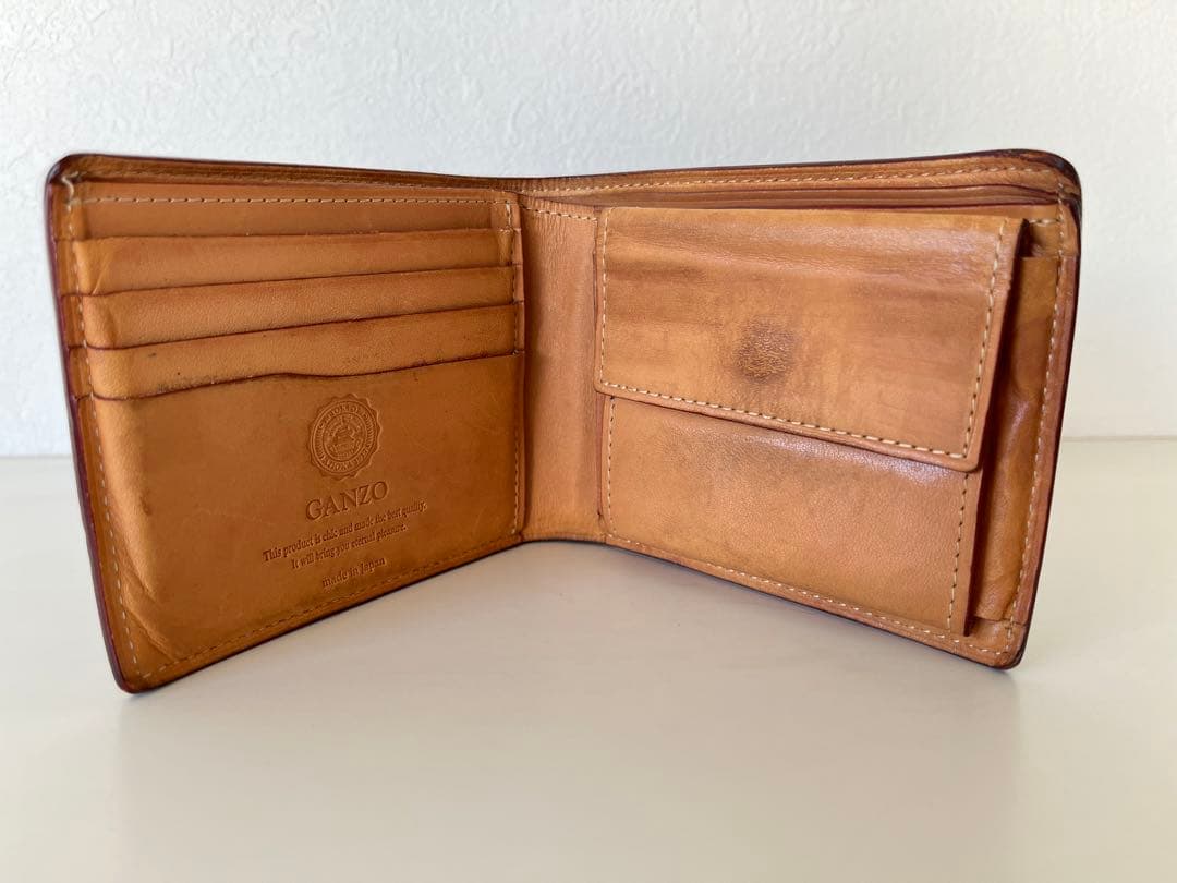 GANZO コードバン　小銭入れ付き二つ折り財布