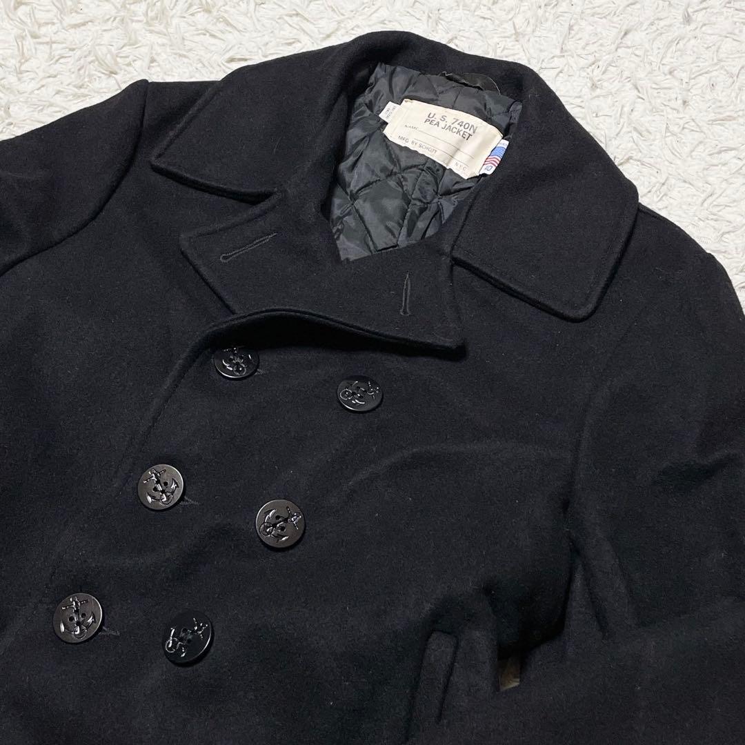 【美品】SCHOTT USA Pコート ブラック メンズ アウター キルティング