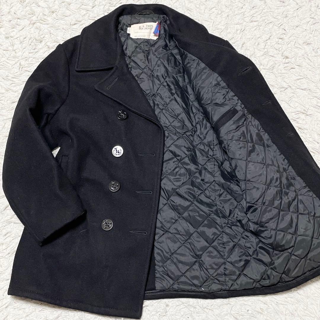 【美品】SCHOTT USA Pコート ブラック メンズ アウター キルティング