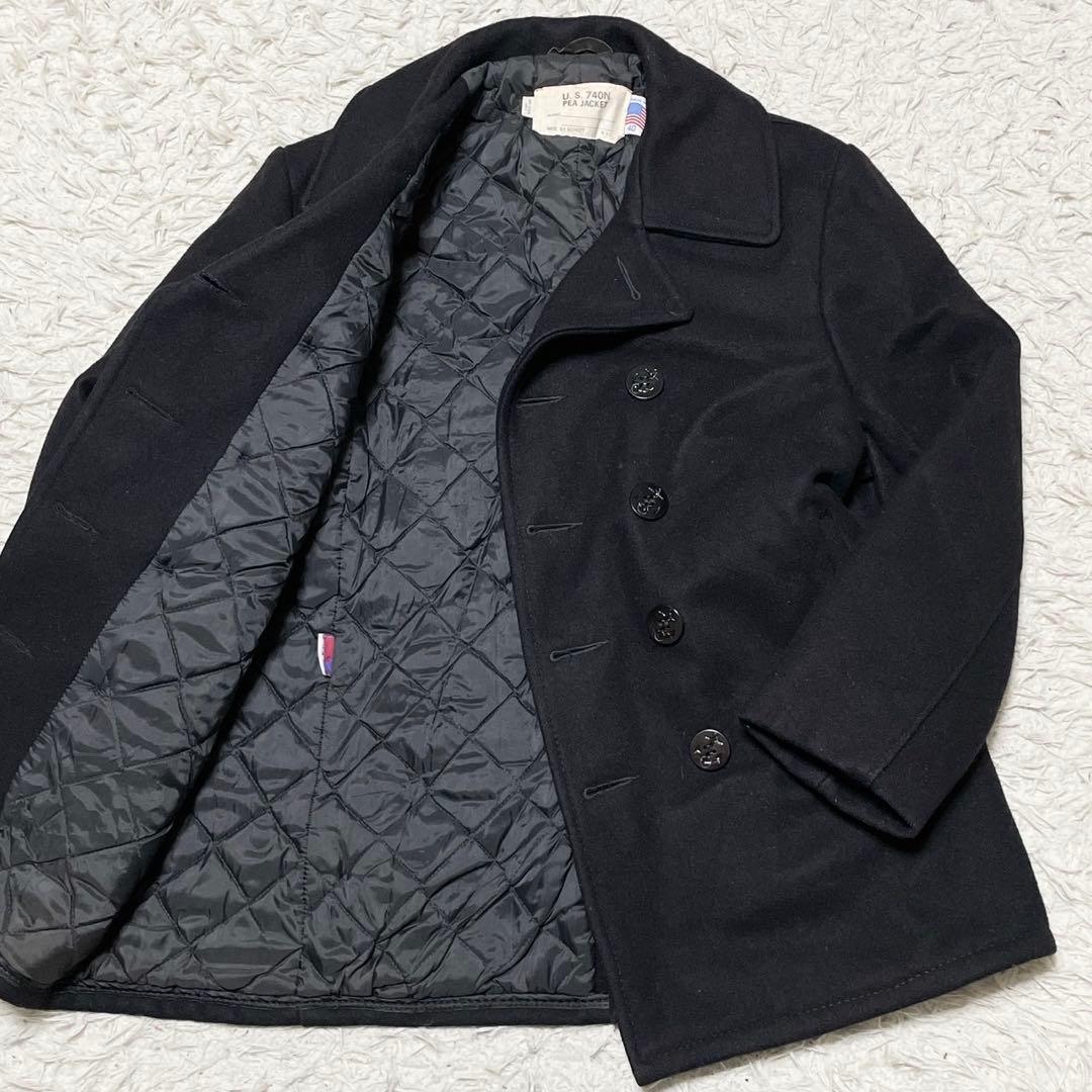 【美品】SCHOTT USA Pコート ブラック メンズ アウター キルティング