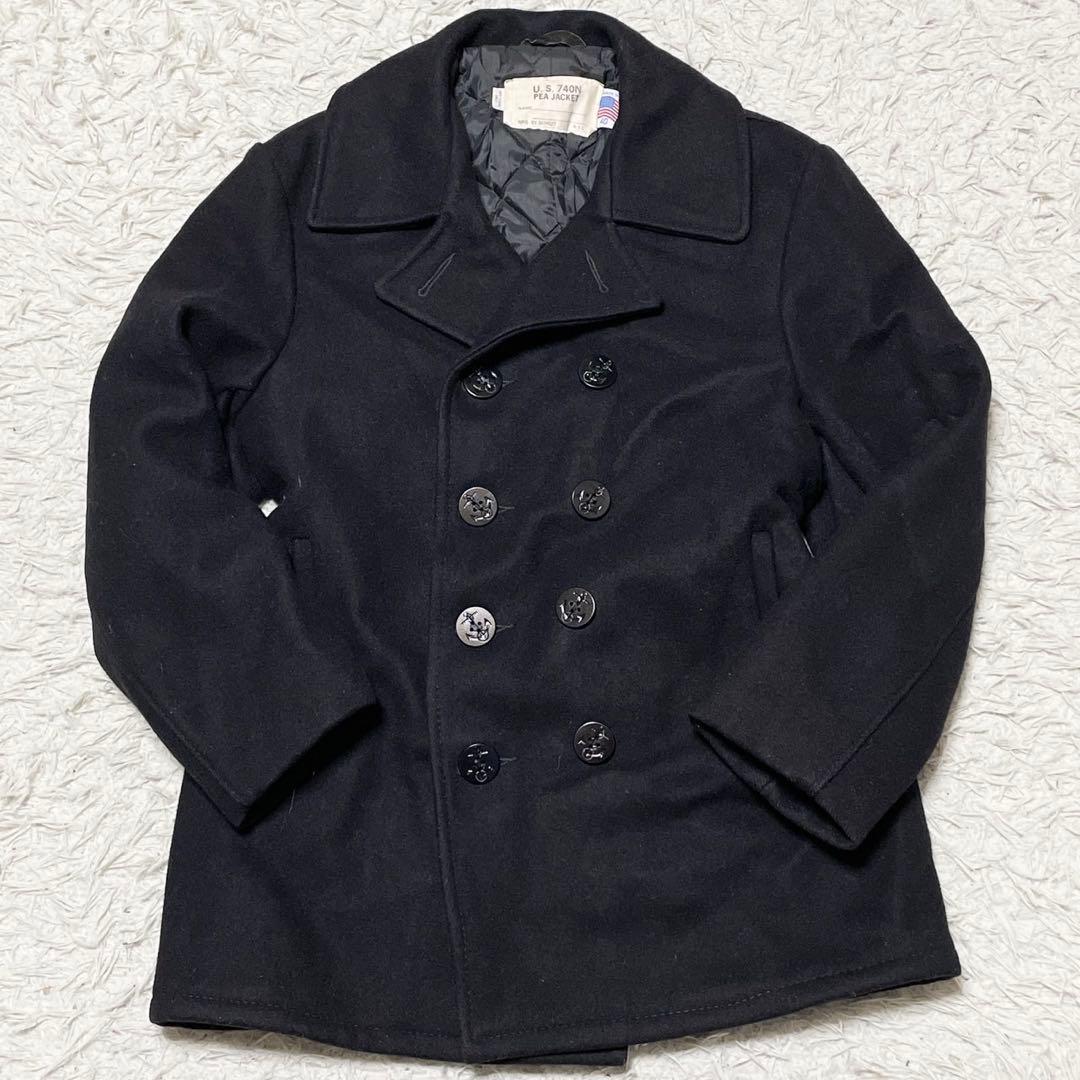 【美品】SCHOTT USA Pコート ブラック メンズ アウター キルティング