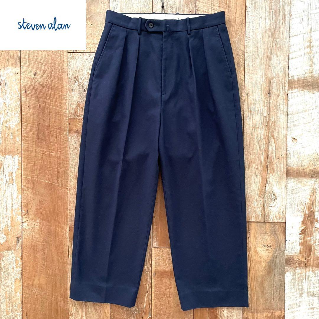 【新品】Steven Alan 2タック ワイド テーパード スラックス パンツ