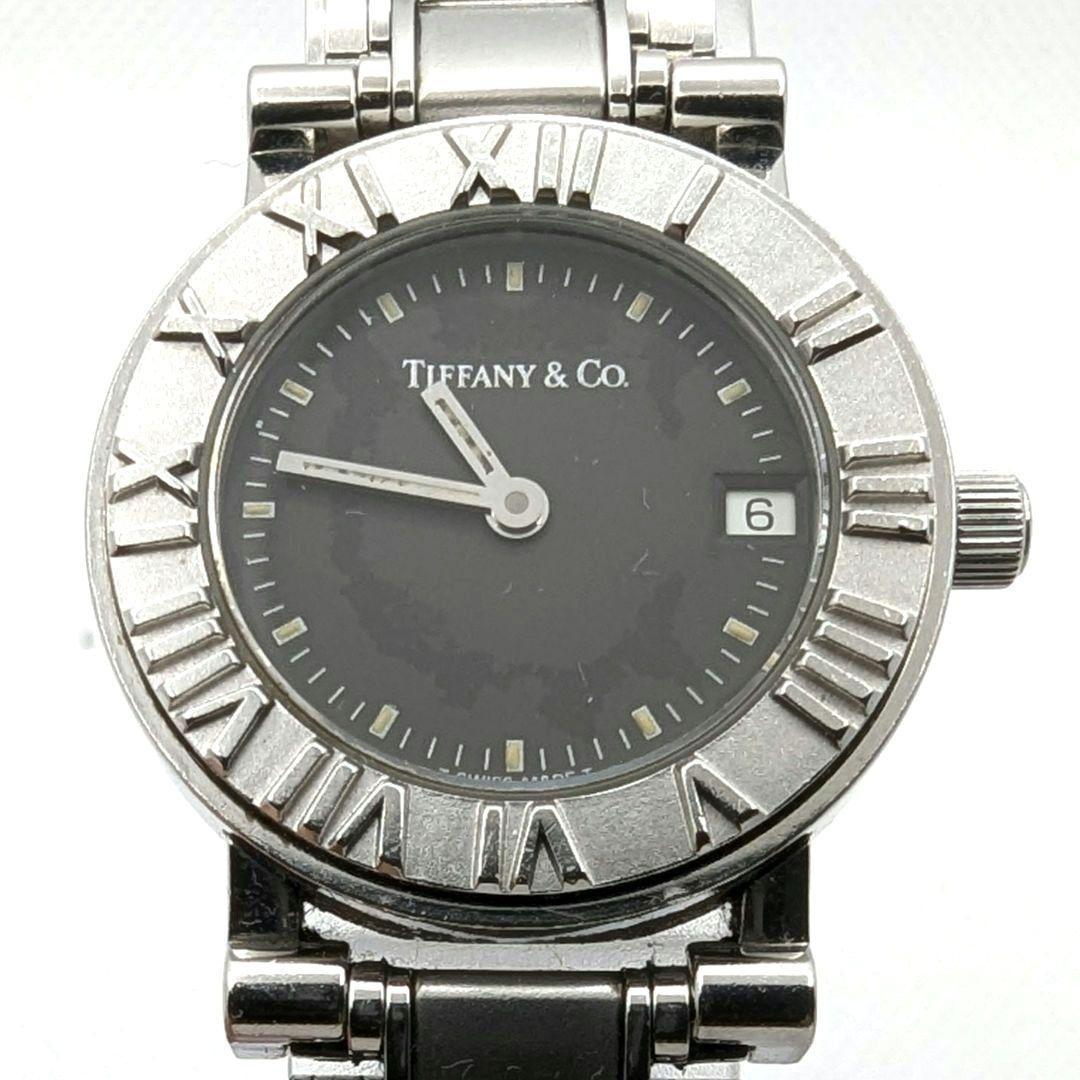 【新品電池交換済み】TIFFANY アトラス ブラック文字盤 腕時計
