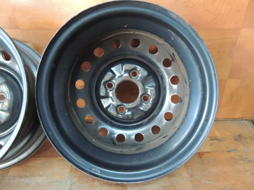 C35　13×5J 日産純正スチールホイール　4本　ADバン　サビ、小傷有り