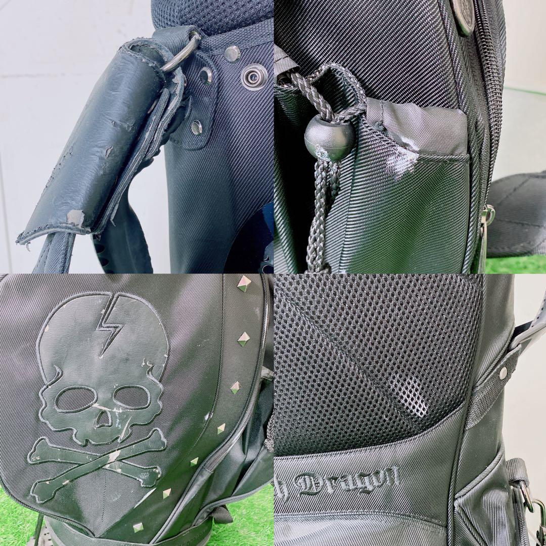 ゴルフ　バッグ　ダンスウィズドラゴン　スカル　スタッズ　9型　N1068