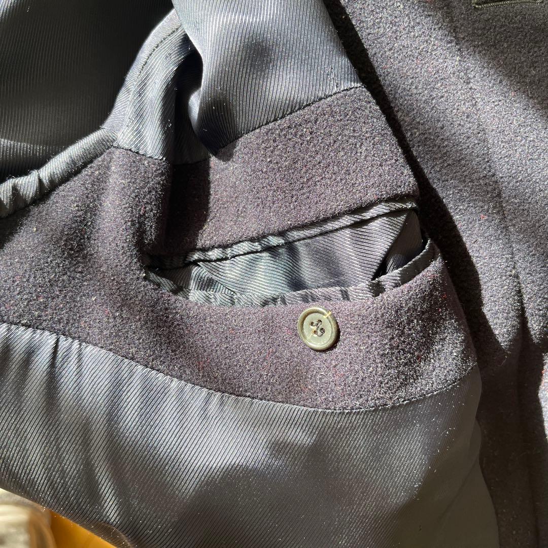 BROOKS BROTHERS ネイビー ウールロングコート