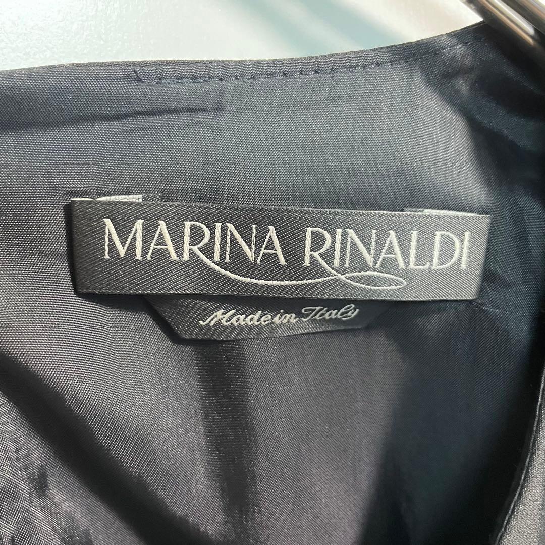 MARINARINALDI ロングワンピース　ブラック　アニマル柄　大きいサイズ