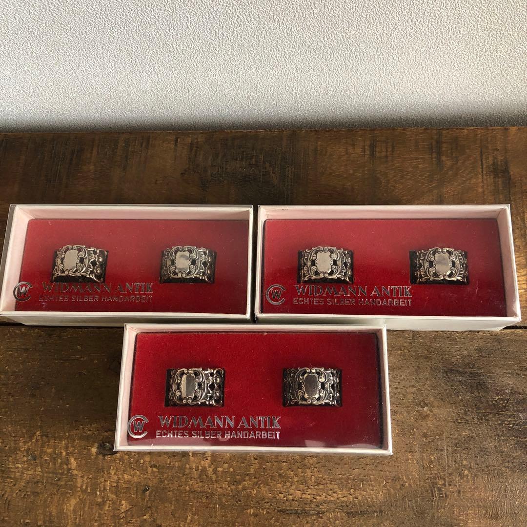 ウィドマン　アンティーク　ナプキンリング　6個セット　シルバー835 銀器