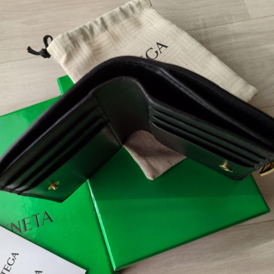 Bottega Veneta 黒 二つ折り財布