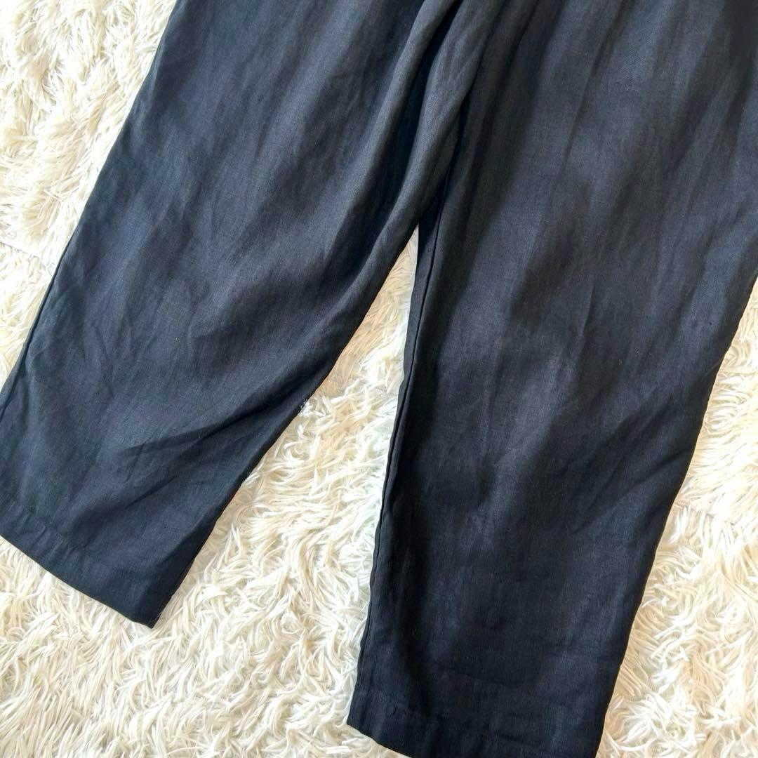 美品　nest robeネストローブ リネンタックサロペット オーバーオール　黒