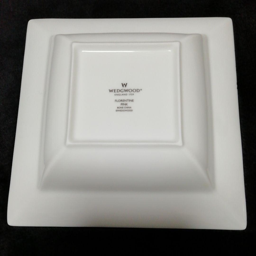 ウェッジウッド フロレンティーン ピンク スクエアプレート