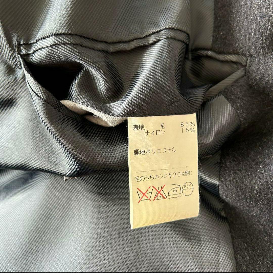 カシミヤ混 チェスターコート ダブル 黒 ヴィンテージ