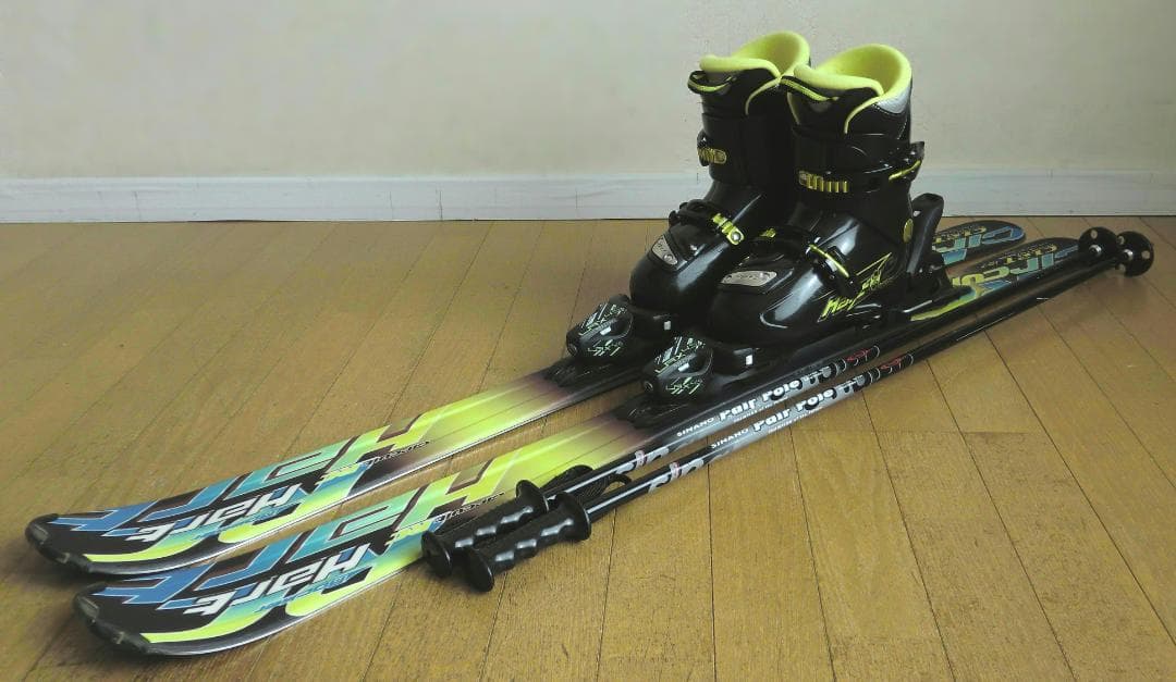 ■■最終特価■ハート■ジュニア用スキー4点セット■板127/靴23■WAX済■■