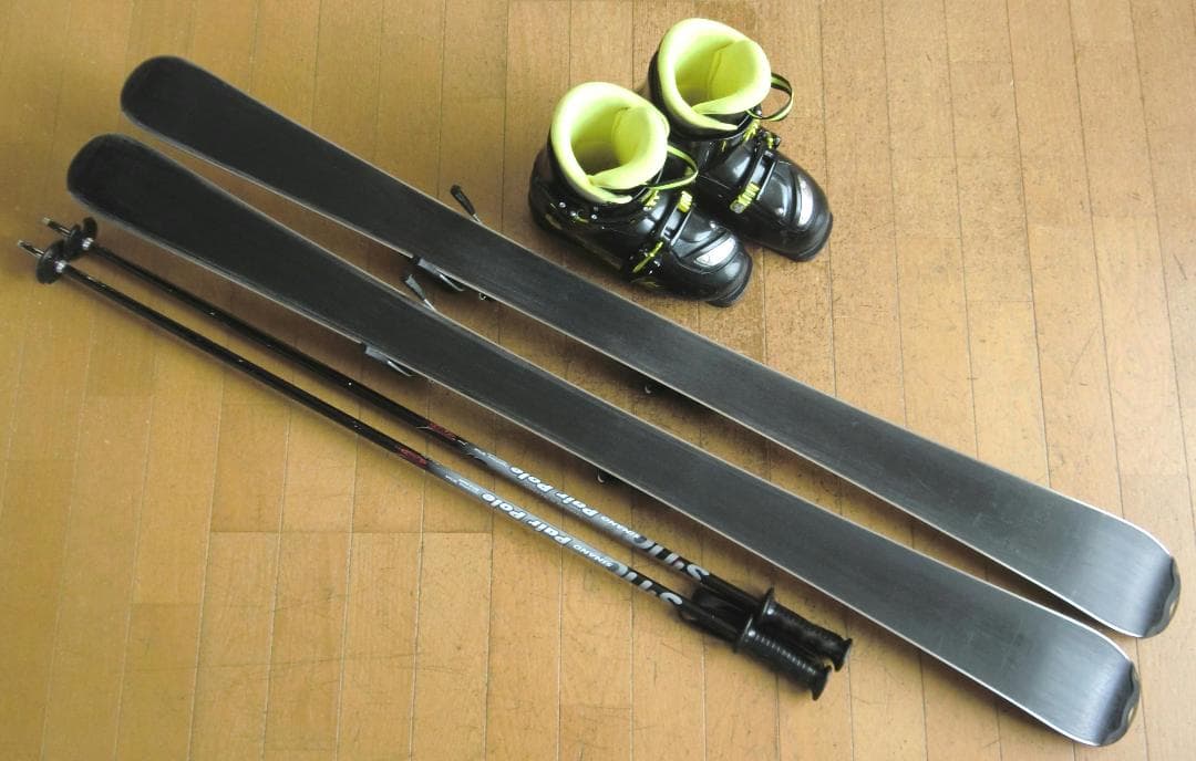 ■■最終特価■ハート■ジュニア用スキー4点セット■板127/靴23■WAX済■■