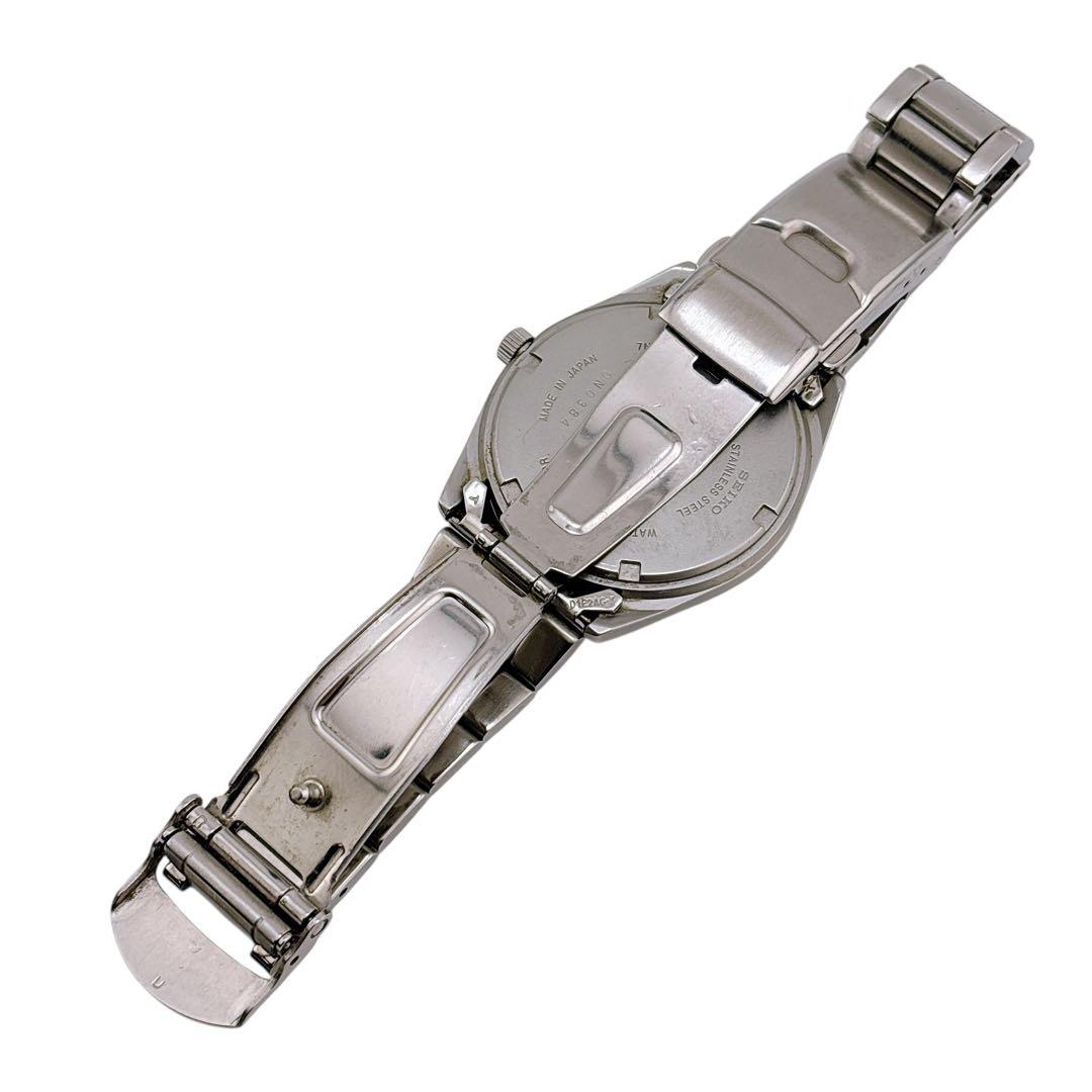 【稼働】 セイコー 腕時計 スピリット 7N42-8260 デイト 純正ベルト