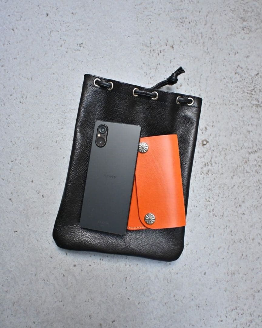 【完売品】LOMEI 巾着バッグ DRAWSTRING BAG レザー