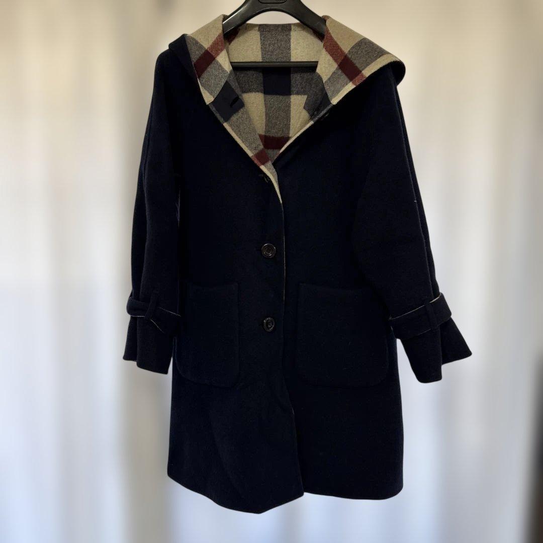 RayBLUE LABELCRESTBRIDGE リバーシブルウールコート