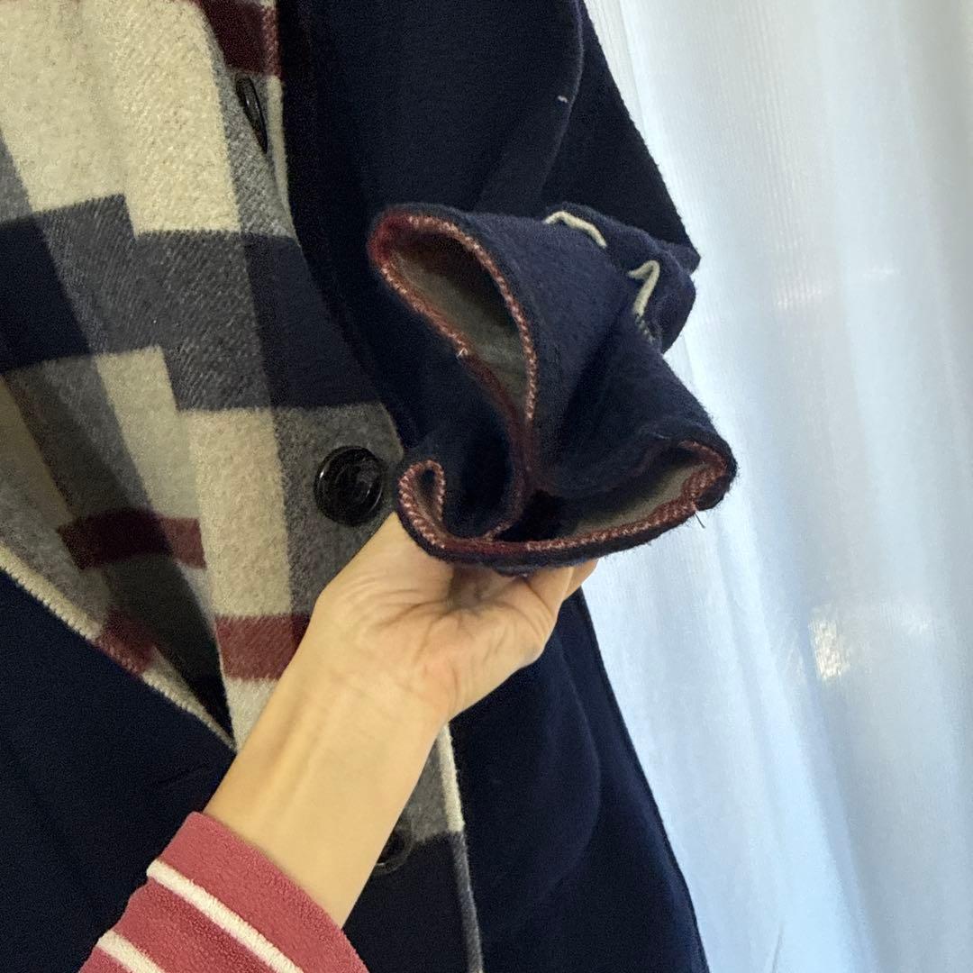 RayBLUE LABELCRESTBRIDGE リバーシブルウールコート