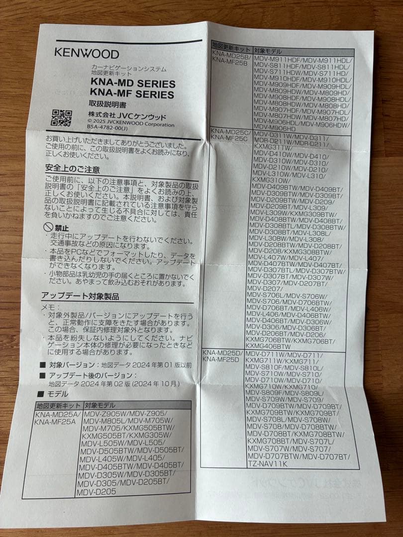 KENWOOD KNA-MD25D カーナビ用SDカード 8GB