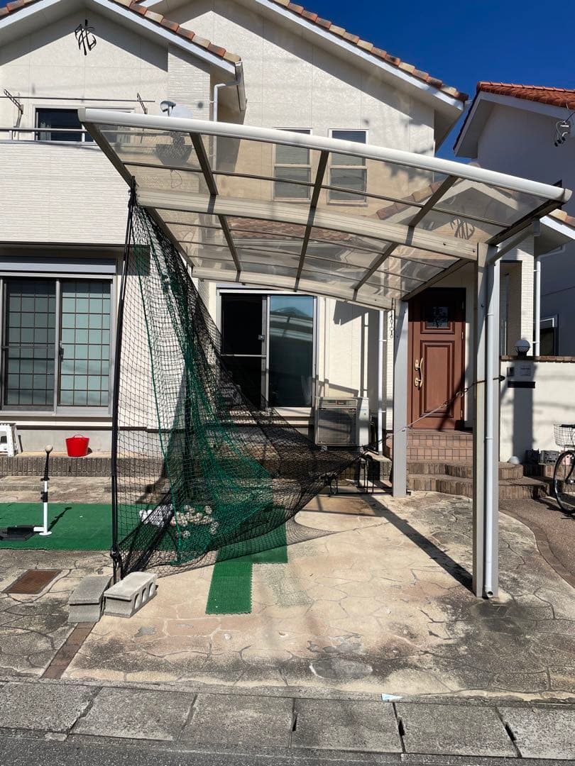 値下げ★バッティングネット 練習用具 【自宅のカーポートをご利用して設置出来る】