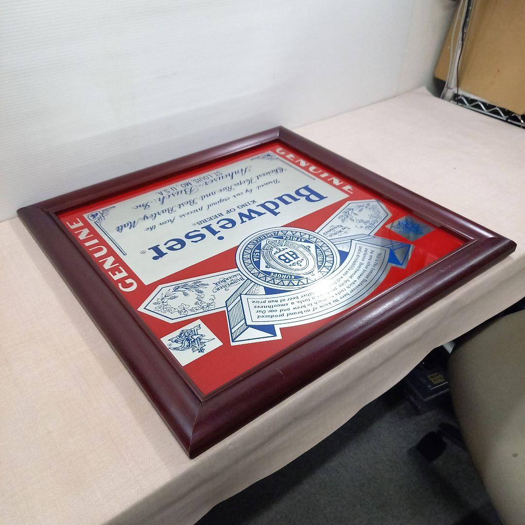 バドワイザー Budweiser パブミラー レトロ 59cm角