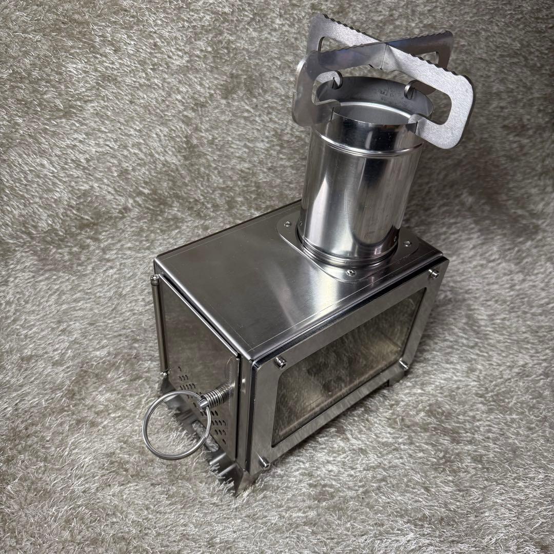 【新品未使用】ステンレス ミニ薪ストーブ 収納バッグ付き