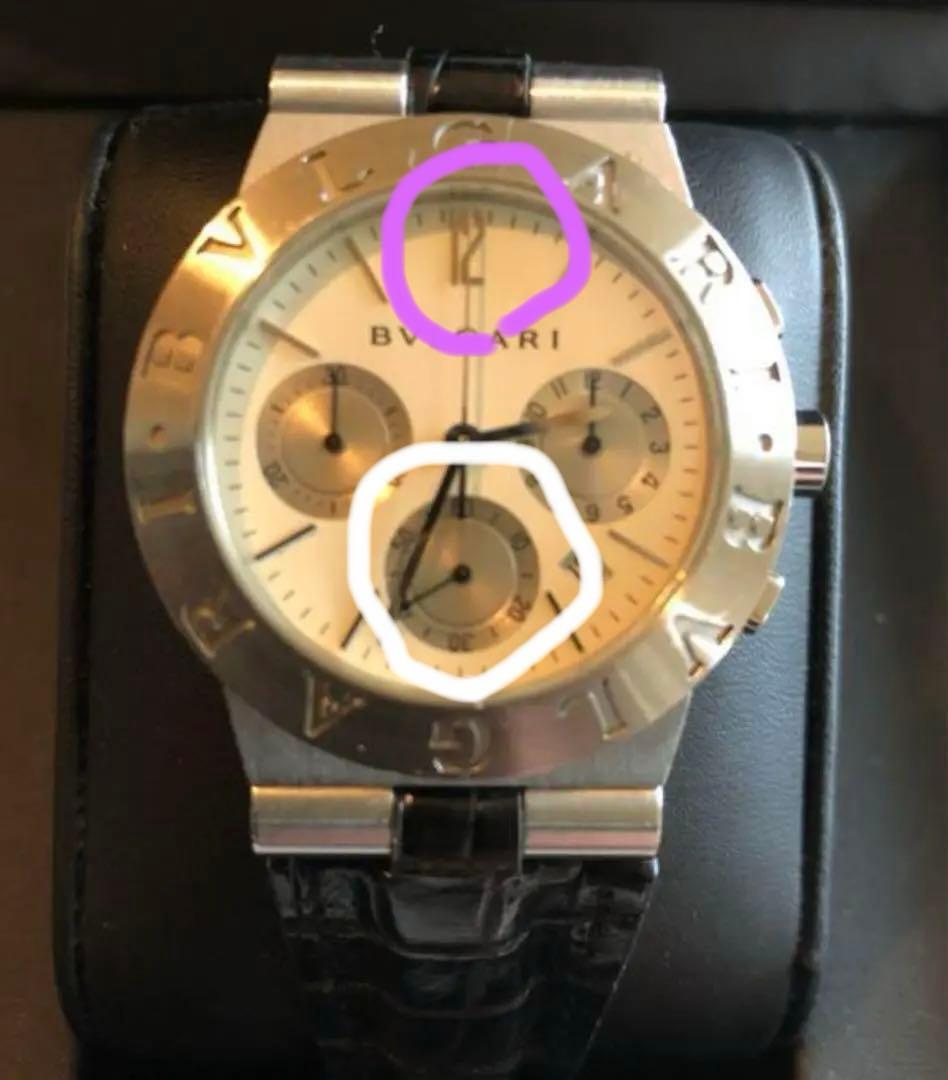 ブルガリ　腕時計　クロコダイル本革　ラバーベルト付