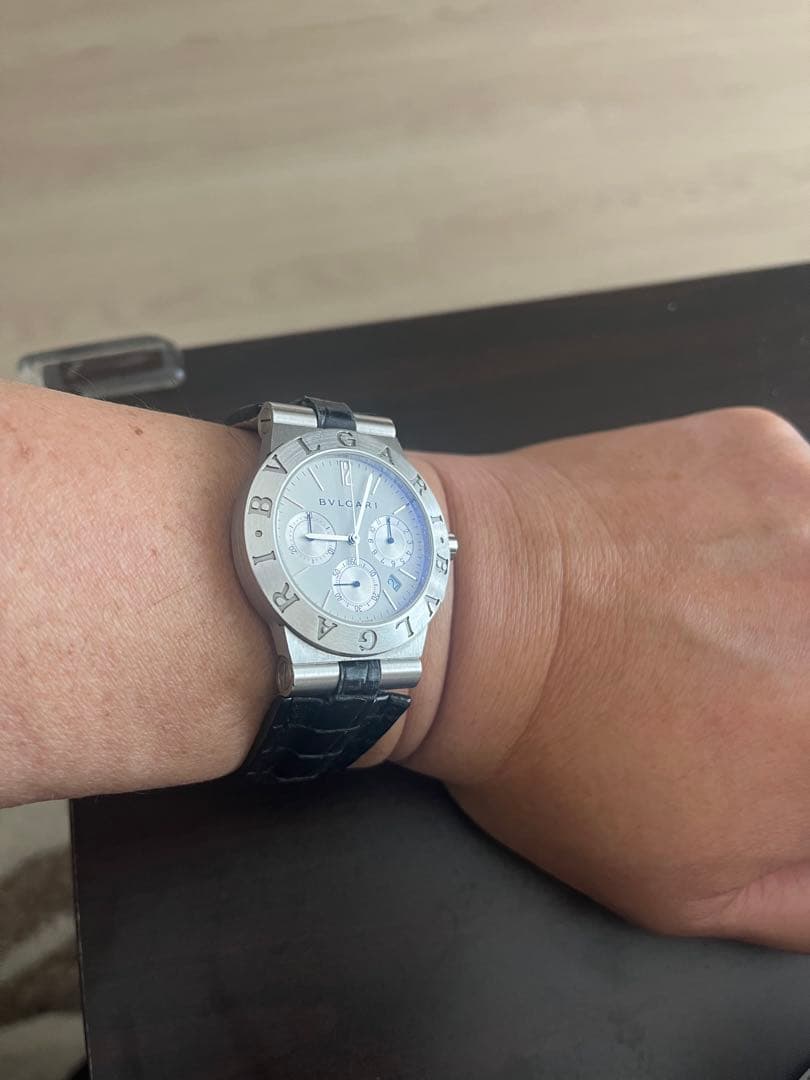 ブルガリ　腕時計　クロコダイル本革　ラバーベルト付