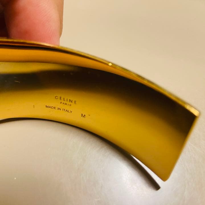 最終価格CELINE ThIn Cuff シン フラット ブレスレット