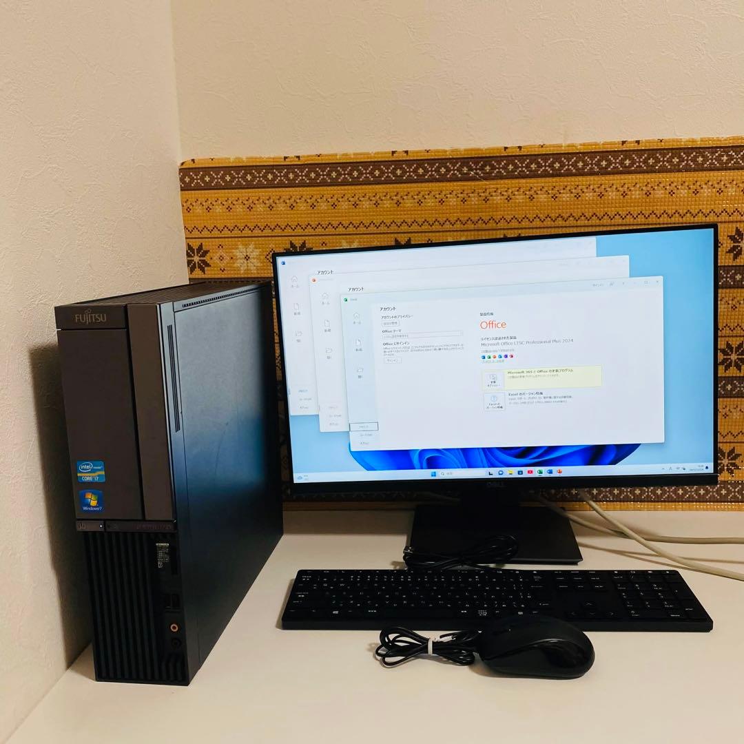 Y983 富士通デスクトップ i7メモリ16G 2TB大容量 Windows11