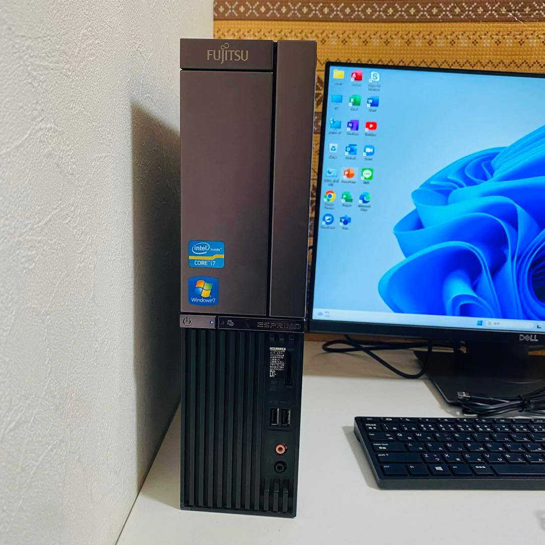 Y983 富士通デスクトップ i7メモリ16G 2TB大容量 Windows11