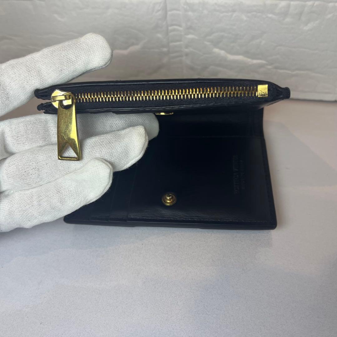 BOTTEGA VENETA カセット 二つ折り 財布 美品 ボッテガ ブラック