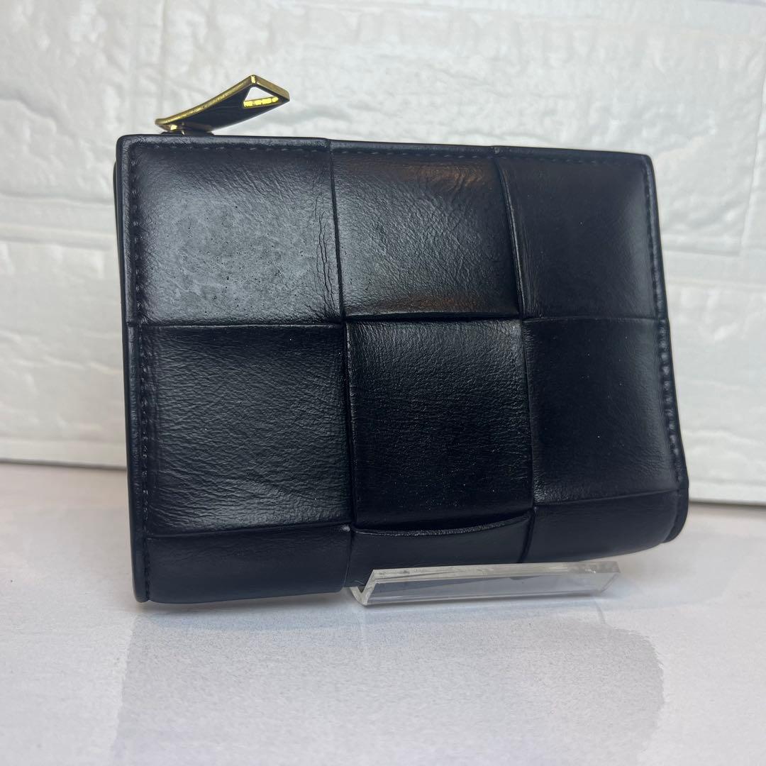 BOTTEGA VENETA カセット 二つ折り 財布 美品 ボッテガ ブラック