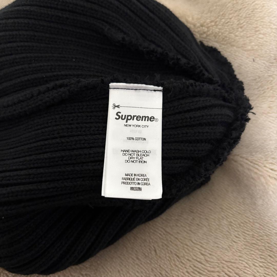 Supreme Overdyed Beanie black ニット帽
