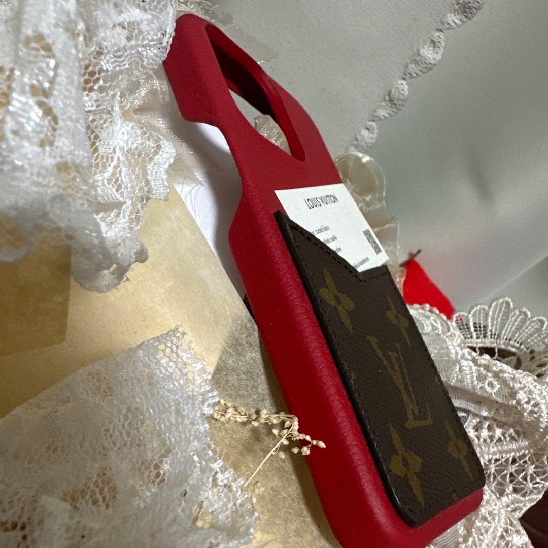 ルイヴィトン iPhone 13Pro ケース バンパー モノグラム レッド