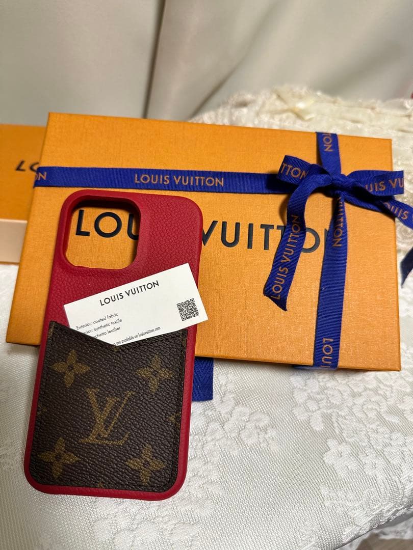 ルイヴィトン iPhone 13Pro ケース バンパー モノグラム レッド