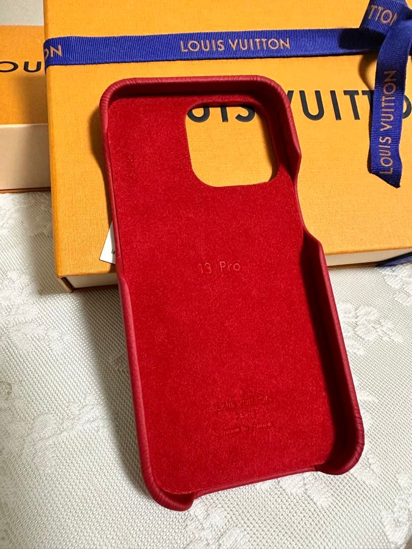 ルイヴィトン iPhone 13Pro ケース バンパー モノグラム レッド