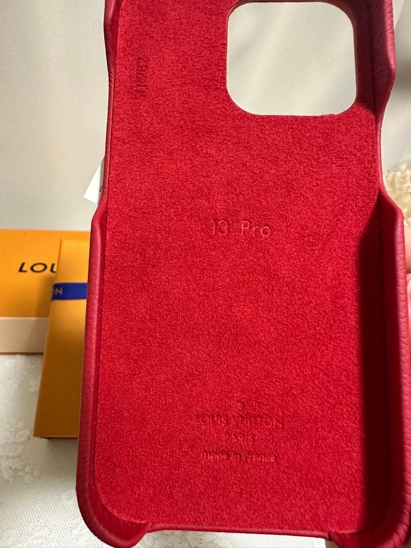 ルイヴィトン iPhone 13Pro ケース バンパー モノグラム レッド