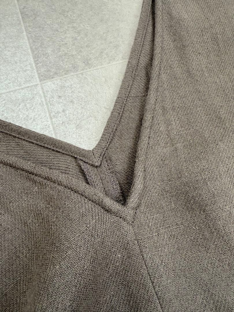 evam eva 定価35200円　リネンウールサロペット　エヴァムエヴァ