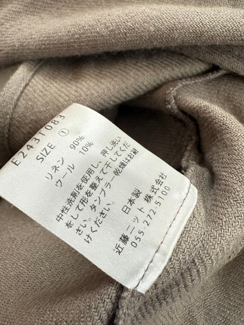 evam eva 定価35200円　リネンウールサロペット　エヴァムエヴァ