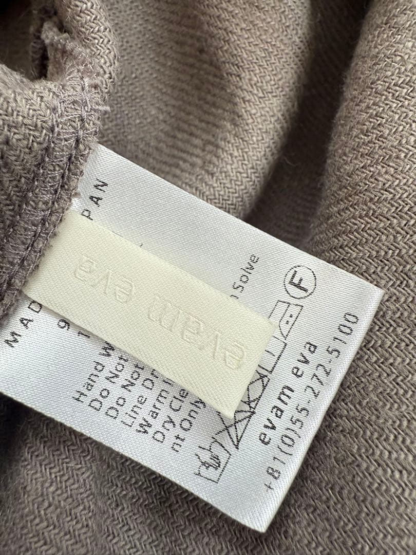 evam eva 定価35200円　リネンウールサロペット　エヴァムエヴァ