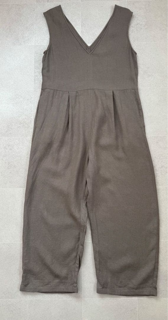 evam eva 定価35200円　リネンウールサロペット　エヴァムエヴァ