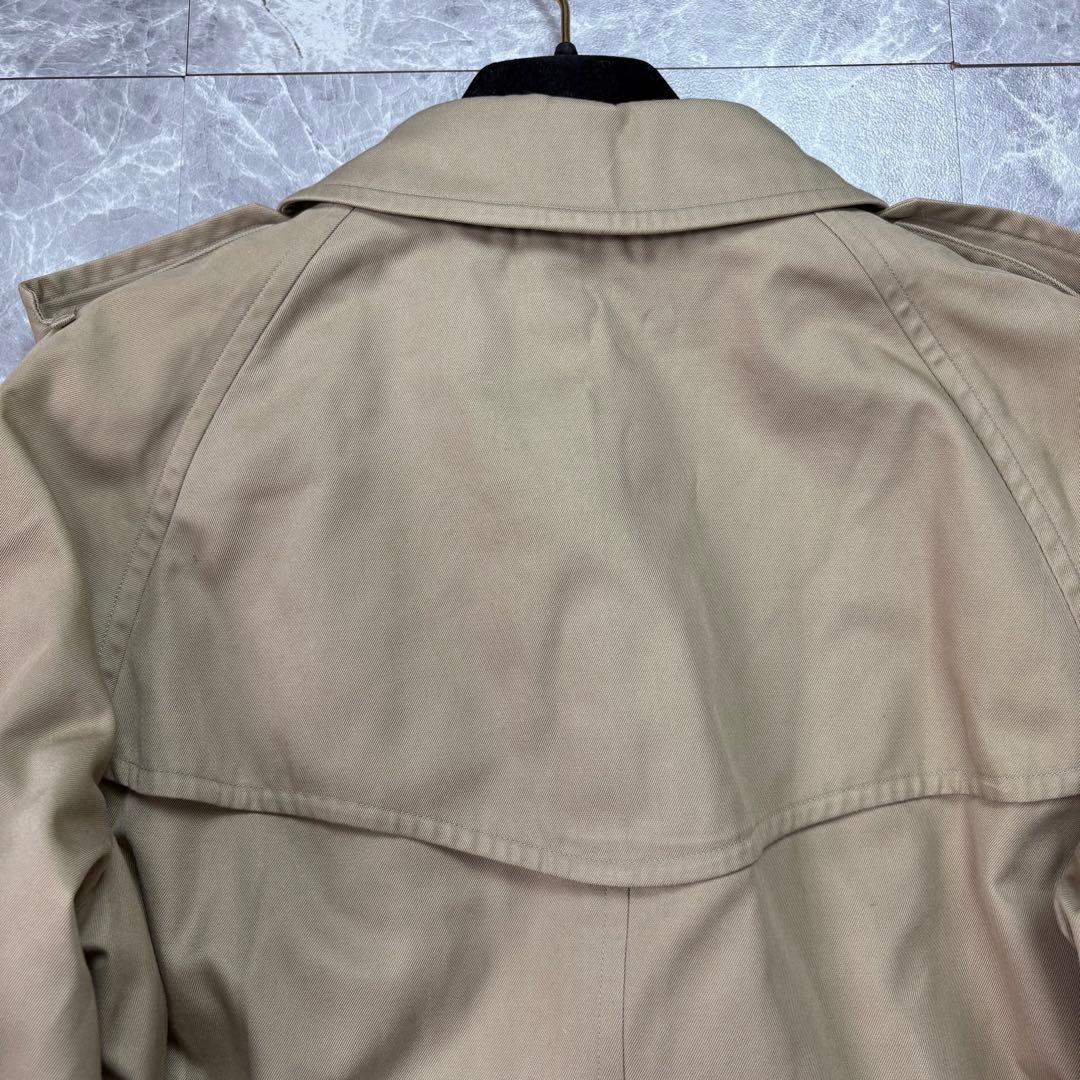 美品　バーバリー　トレンチコート　ベルト　カーキ　ノバチェック L