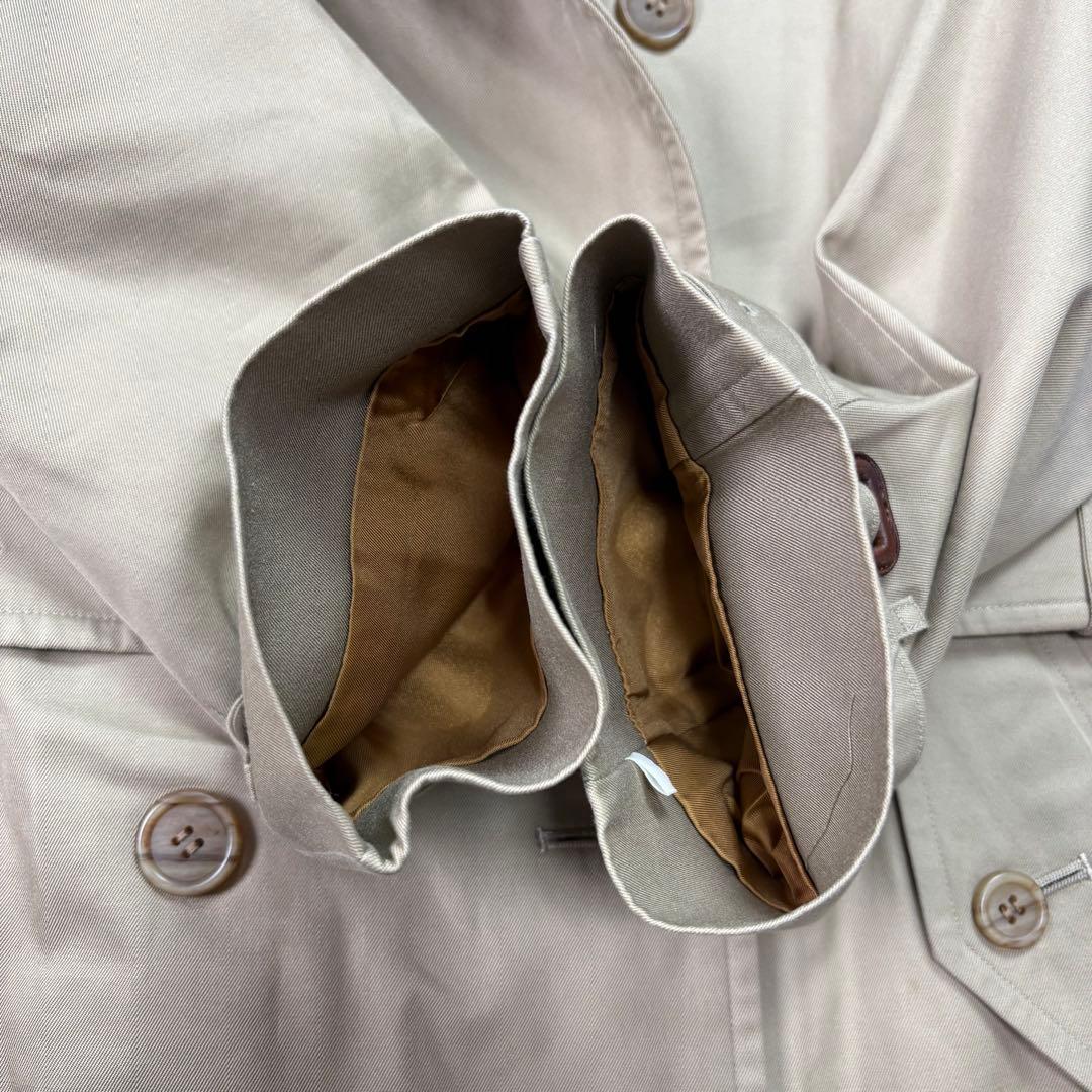 美品　バーバリー　トレンチコート　ベルト　カーキ　ノバチェック L