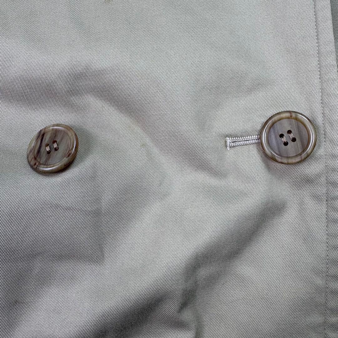 美品　バーバリー　トレンチコート　ベルト　カーキ　ノバチェック L