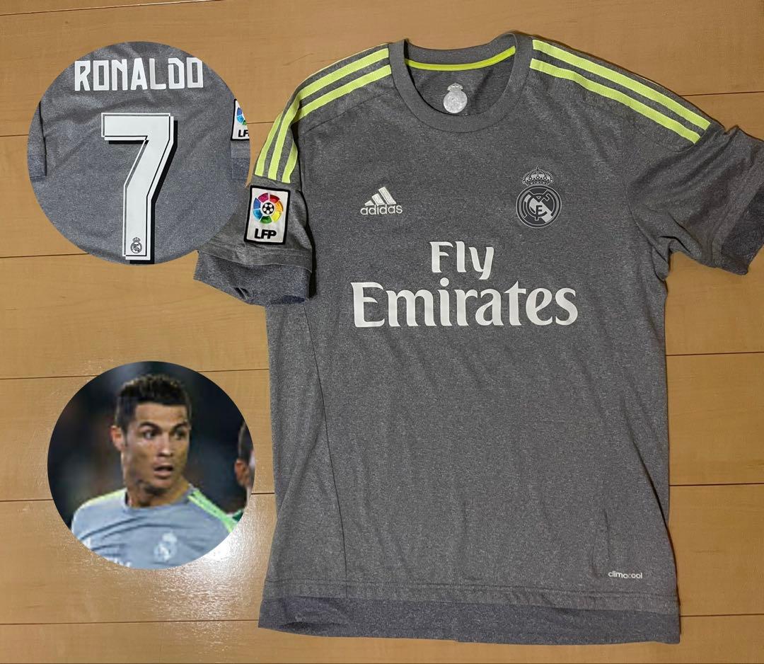 ラリーガアディダスレアル・マドリードサッカーユニフォーム15ロナウド16アウェイ