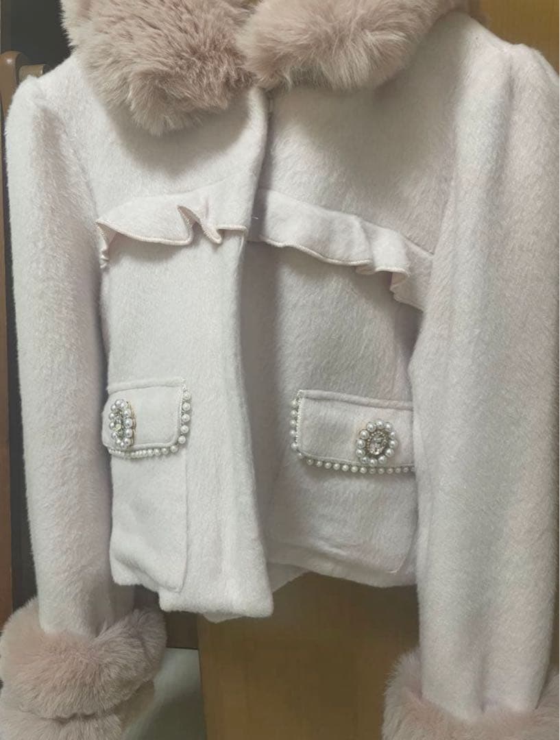 MARS ポケットパール付きショートコート　ピンク