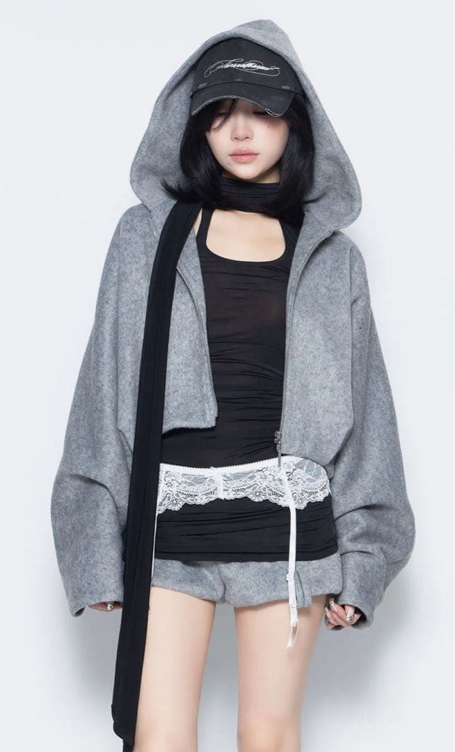 新品 THEREDTHREAD S shaggy shorts　gray S