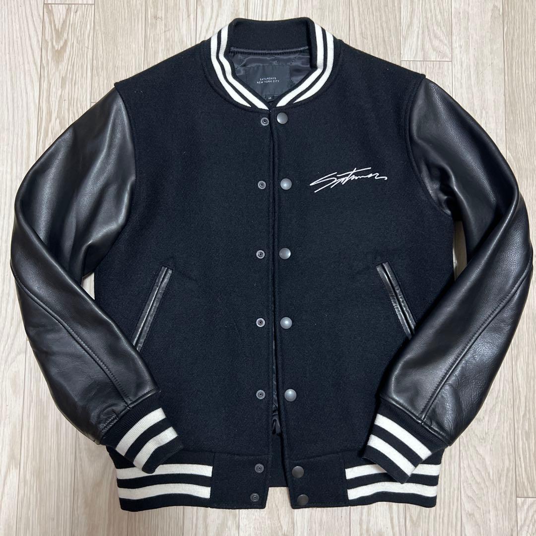 美品 サタデーズニューヨークシティ スタジャン 黒
