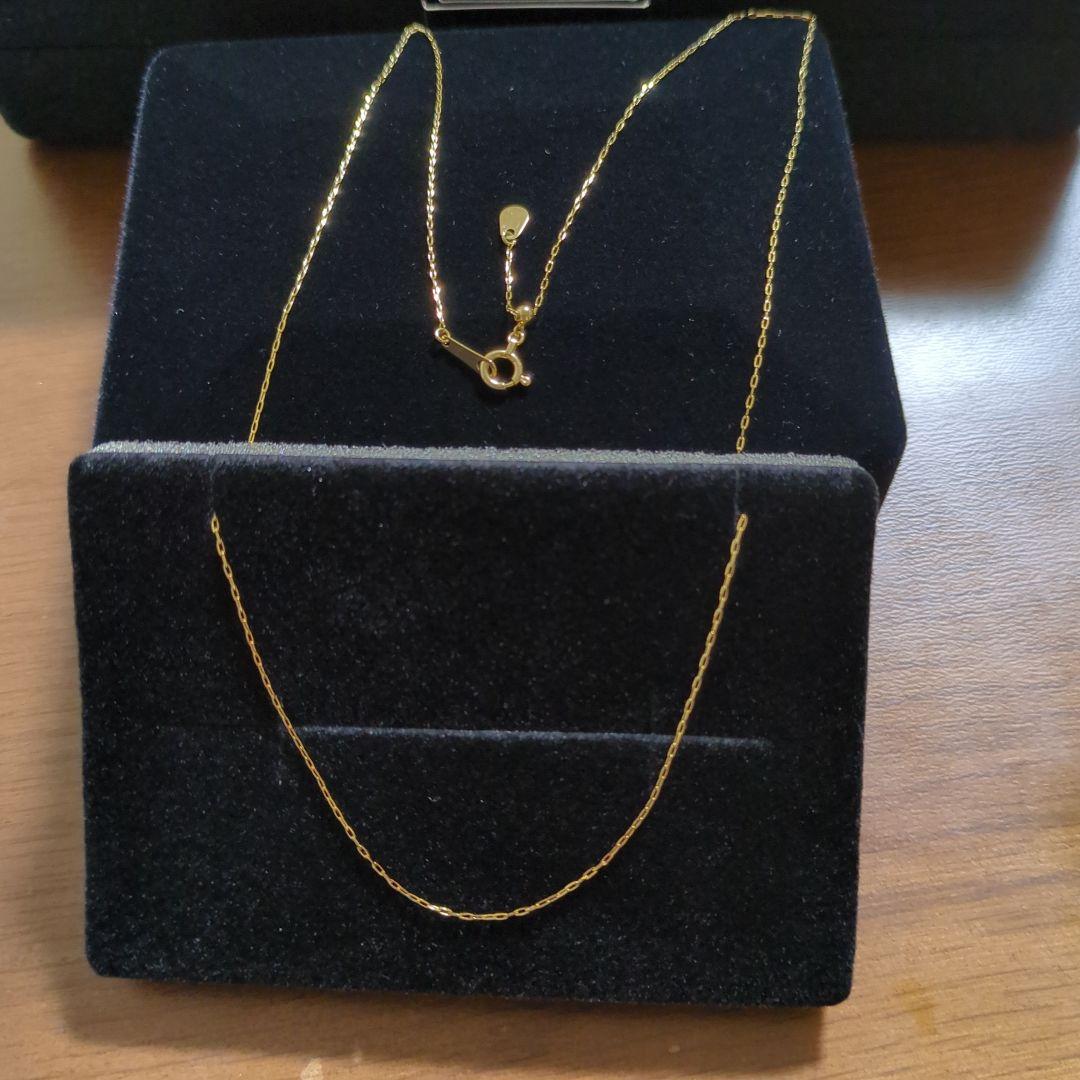 K18YGチェーンネックレス45cm